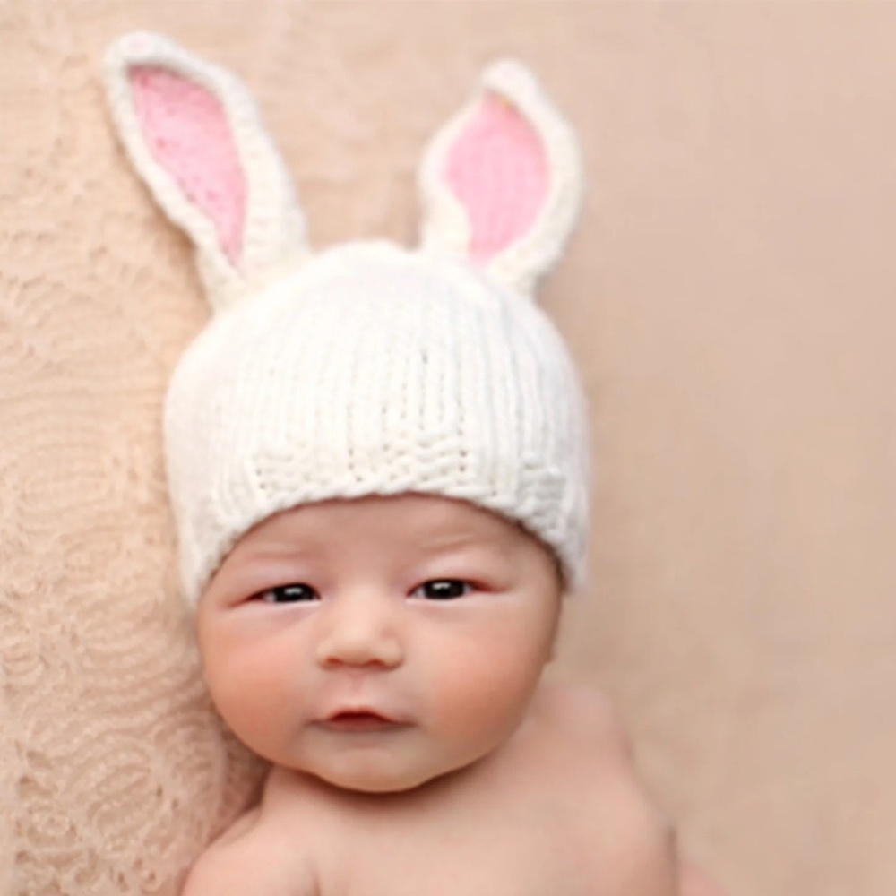 NWT Anthropologie Blueberry Hill Pink Baily Bunny Hand-Knit Set - Picture 4 of 4